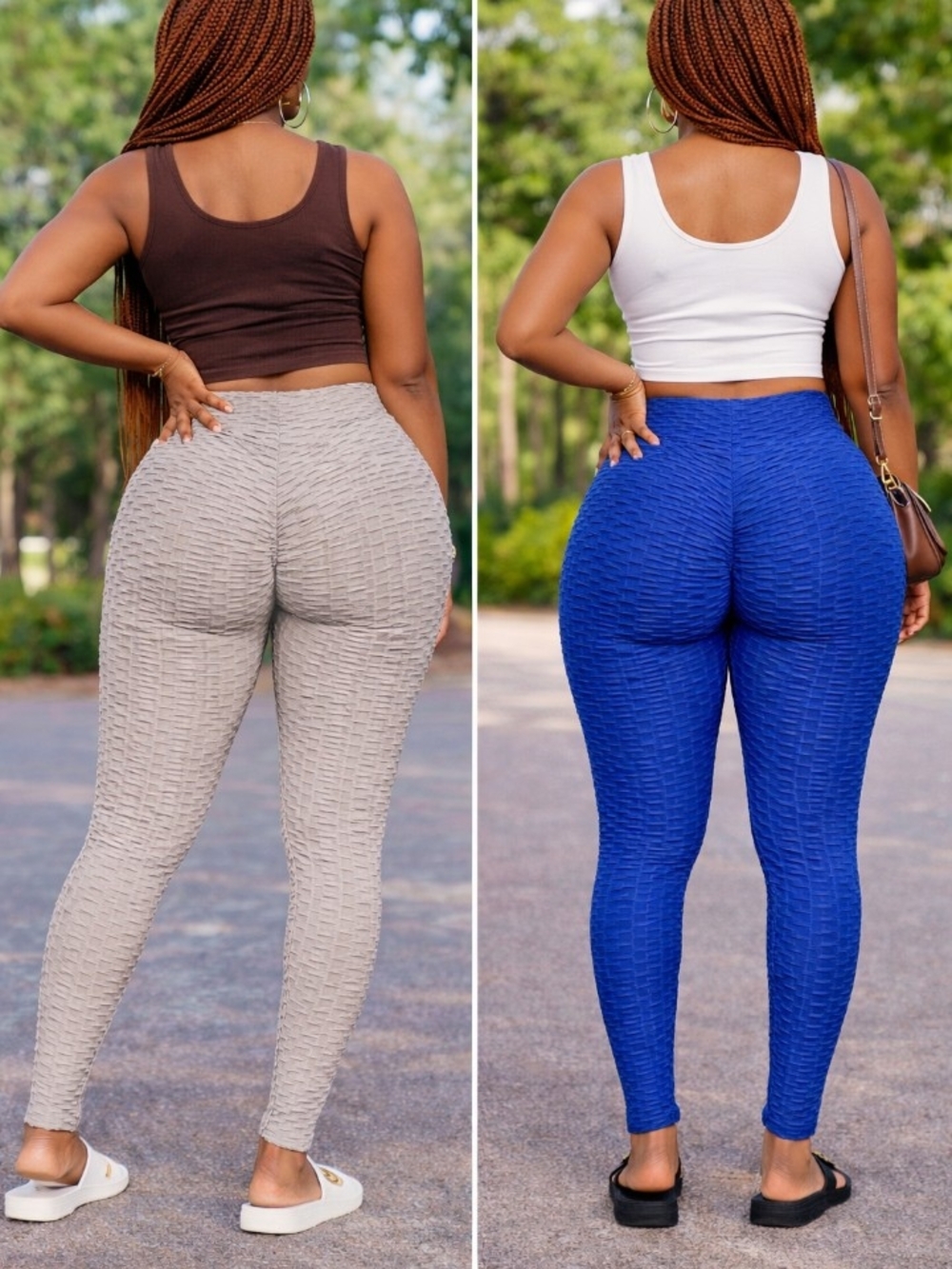 Bundle of 2 womens butt lifting Scrunch  leggings